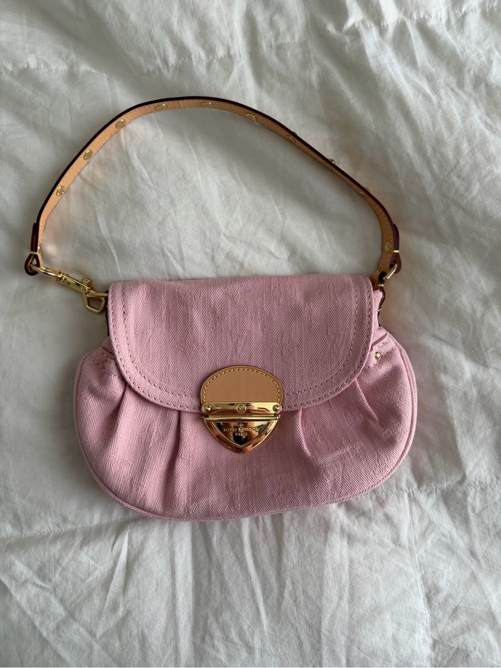 Pink Women's Shoulder Bag - Small Canvas Crossbody